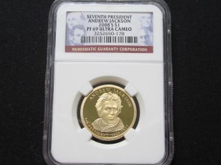 2008 S Proof Andrew Jackson Presidential Dollar - Ngc Pf 69 Ultra Cameo (178) photo