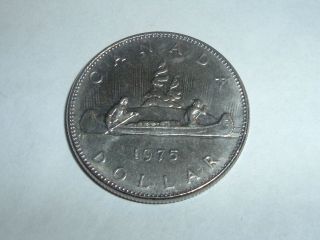 Canadain One Dollar Coin Date 1975 Coin photo