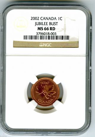 2002 No ' P Canada Cent Ngc Ms66 Rd 1952 - 2002 Jubilee Bust Non Magnetic Zinc Rare photo