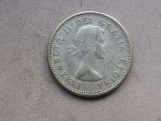 1963 Circulated Canadian Dime 1221 photo