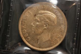 1950 Canada.  1$ Dollar.  Voyageur.  Swl.  Iccs Graded Ms - 63.  (xkf960) photo