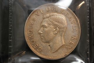 1952 Canada.  1$ Dollar.  Voyageur.  Wl.  Iccs Graded Ef - 45.  (xkf965) photo