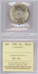S$1 Canada 1935 Graded By Iccs Ms - 65 Coins: Canada photo 2