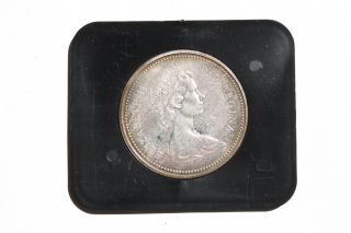 Silver Proof Coin 1871 - 1971 British Columbia Canadian Dollar Old Money photo