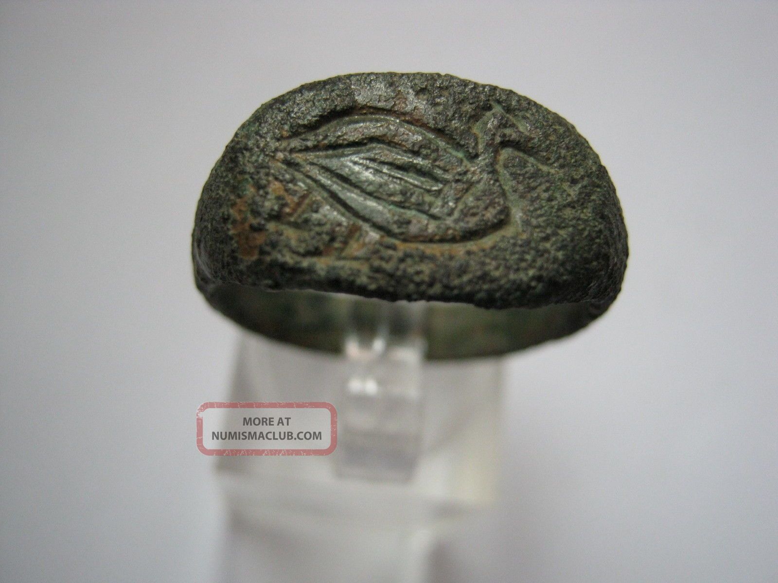 Roman Bronze Ring,  Engraved - Bird,  I - Iii Century A.  D. Coins: Ancient photo