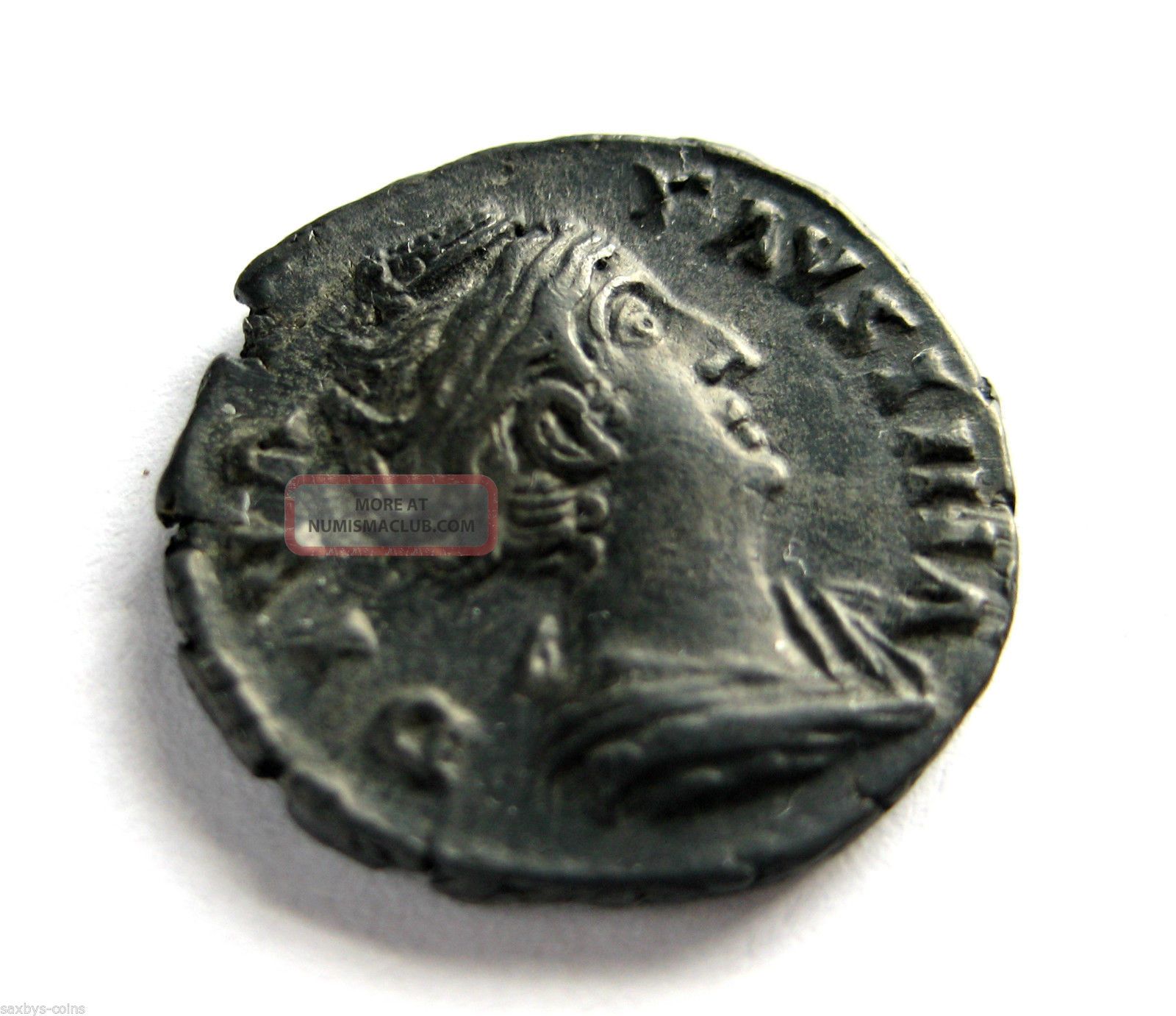 C. 140 A. D British Found Faustina I Roman Period Imperial Silver ...
