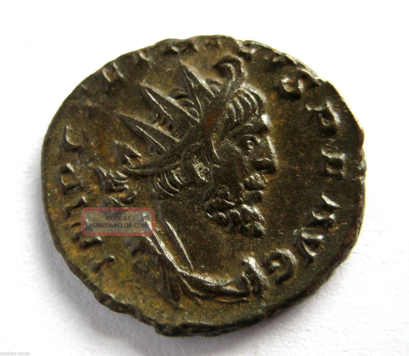 271 A.  D Gallic Empire Emperor Tetricus Roman Period Ar Billon Antoninus Coin.  Vf Coins: Ancient photo