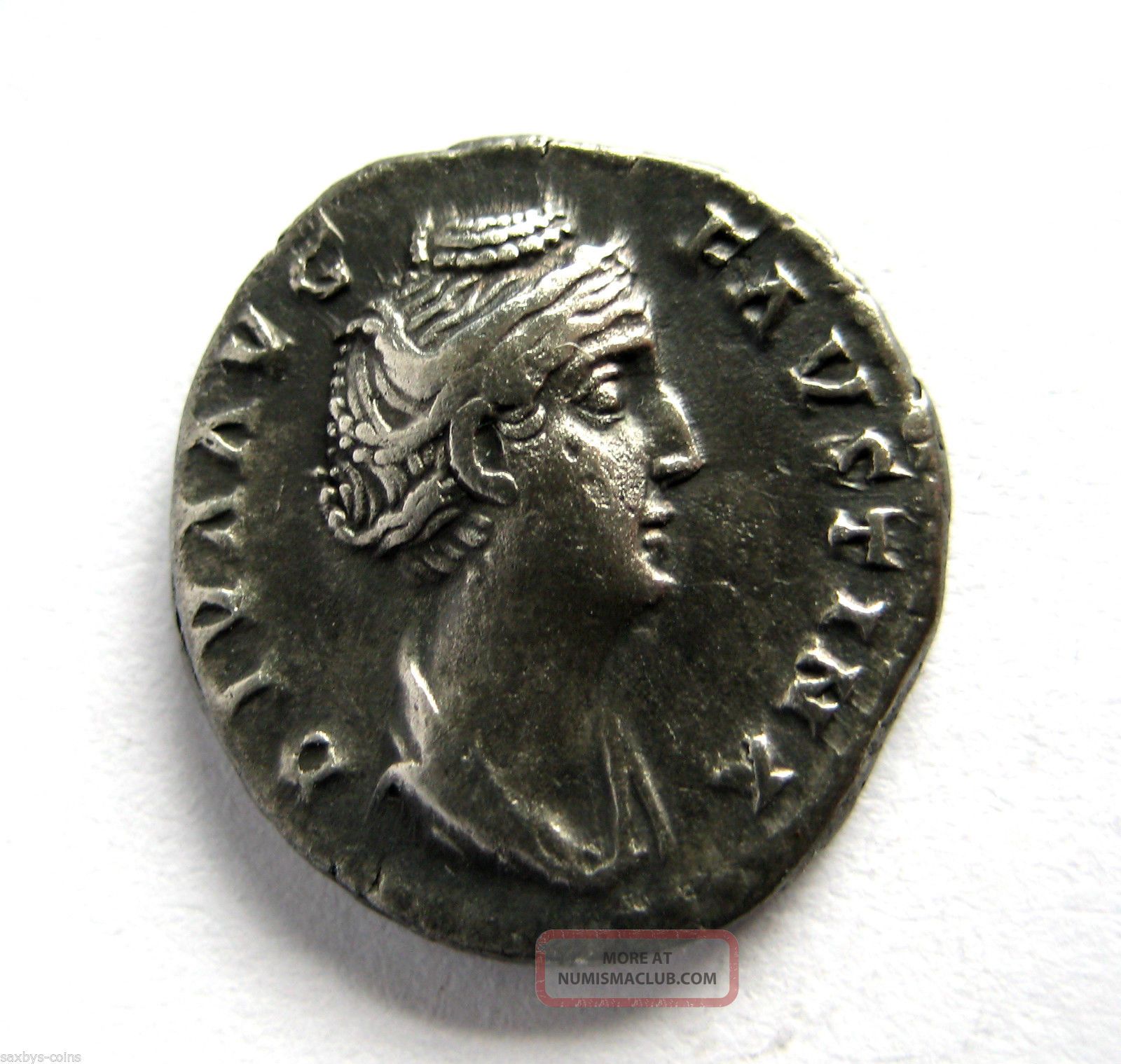 C.  140 A.  D British Found Faustina I Roman Period Imperial Silver Denarius Coin.  Vf Coins: Ancient photo