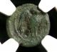 Ancient Greek: Lucania,  Velia,  Ae12.  Ca.  350 - 300 Bc. ,  Zeus - Owl.  Ngc Ch Vf Coins: Ancient photo 1