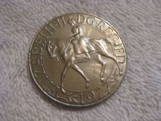 1977 Queen Elizabeth Ii 25th Anniversary Crown Commemorative Coin Uk England N/r photo