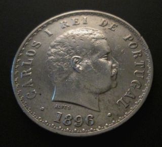 Grade Silver 500 Reis Portuguese Monarchy photo