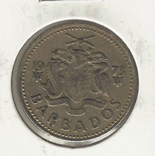 Barbados 25 Cents,  1973 photo