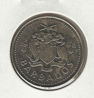 Barbados 25 Cents,  1998 photo