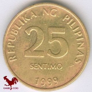 Philippines - Republika Ng Pilipinas 1999 Filipino Coin 25 Sentimo photo
