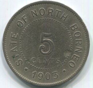 1903 - H British North Borneo 5 Cents photo