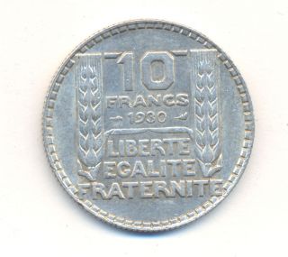 France Silver 1930 10 Francs photo