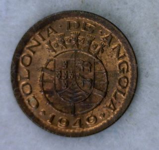 Angola 10 Centavos 1949 Uncirculated Portugal Coin (cyber 821) photo