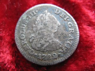 1782 Spanish 1/2 Real Minted In Mexico City,  Better Grade Historic photo