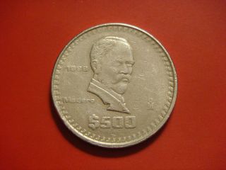 Mexico 500 Pesos,  1988 Coin.  Francisco Madero photo