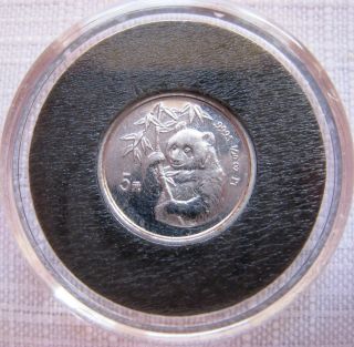 1995 China China Platinum Panda 1/20 Oz.  10 Yuan Rare Mintage photo