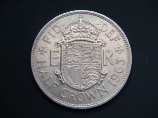 Great Britain 1/2 Half Crown,  1963 Coin.  Elizabeth Ii photo