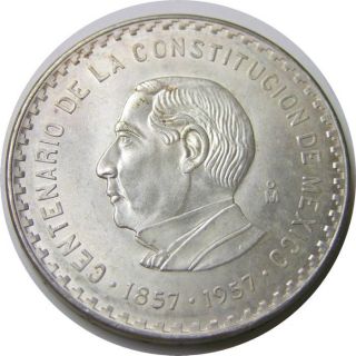 Elf Mexico 10 Pesos 1957 Silver Constitution Centennial photo