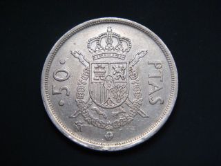 Spain 50 Pesetas,  1982 Coin photo
