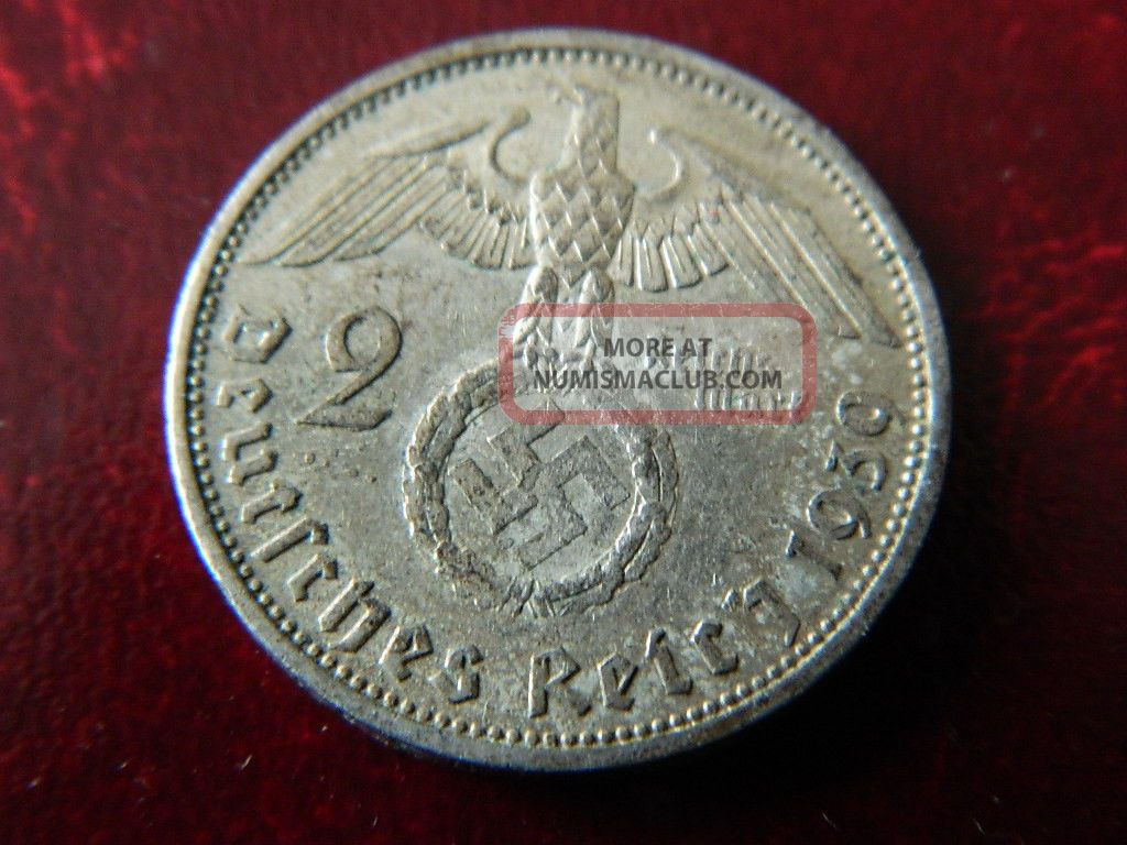 1936 german 2 mark coin