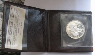 Guinea 1970 Apollo Viii 250 Francs Silver Coin,  Proof photo