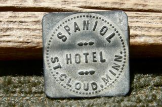 Ca 1900s Saint Cloud Minnesota Mn (mississippi River) Old Hotel Bar Token, photo