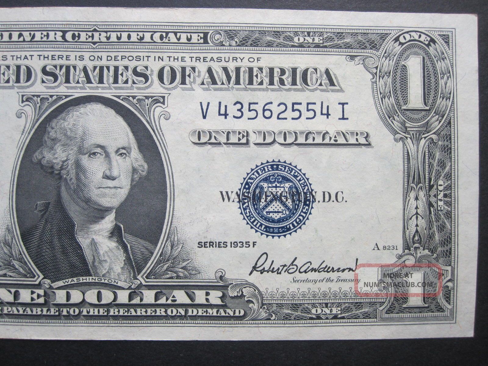 $1 1935f One Dollar Silver Certificate V I Old Paper Money Blue Seal Bill