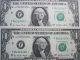 1977 $1 Uncirculated Consecutive Star Note Replacement Us Collectible Currency Small Size Notes photo 2
