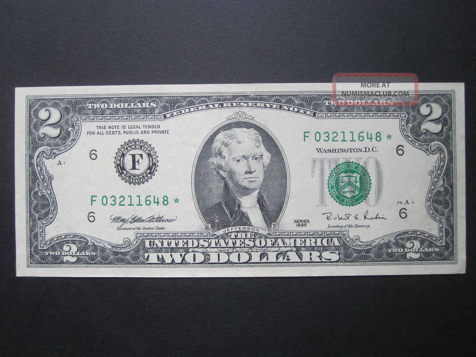 Джефферсон купюра. Два доллара. Банкнота 2 доллара США. 2 Доллара 2003 года.