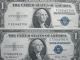 Uncirculated 1935e $1 Silver Certificate (2) Blue Seal Fh Block Ch Us Old Money Small Size Notes photo 5