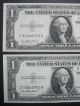 Uncirculated 1935e $1 Silver Certificate (2) Blue Seal Fh Block Ch Us Old Money Small Size Notes photo 6