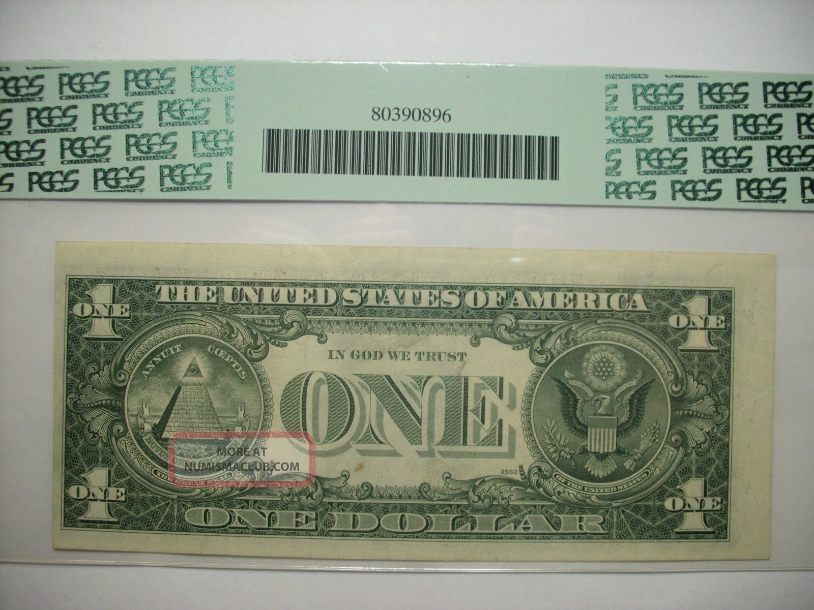 1977 $1 Error Note Pcgs 50 Misaligned Face Printing