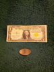 1935a Yellow Seal U.  S.  A.  Dollar Bill Small Size Notes photo 1
