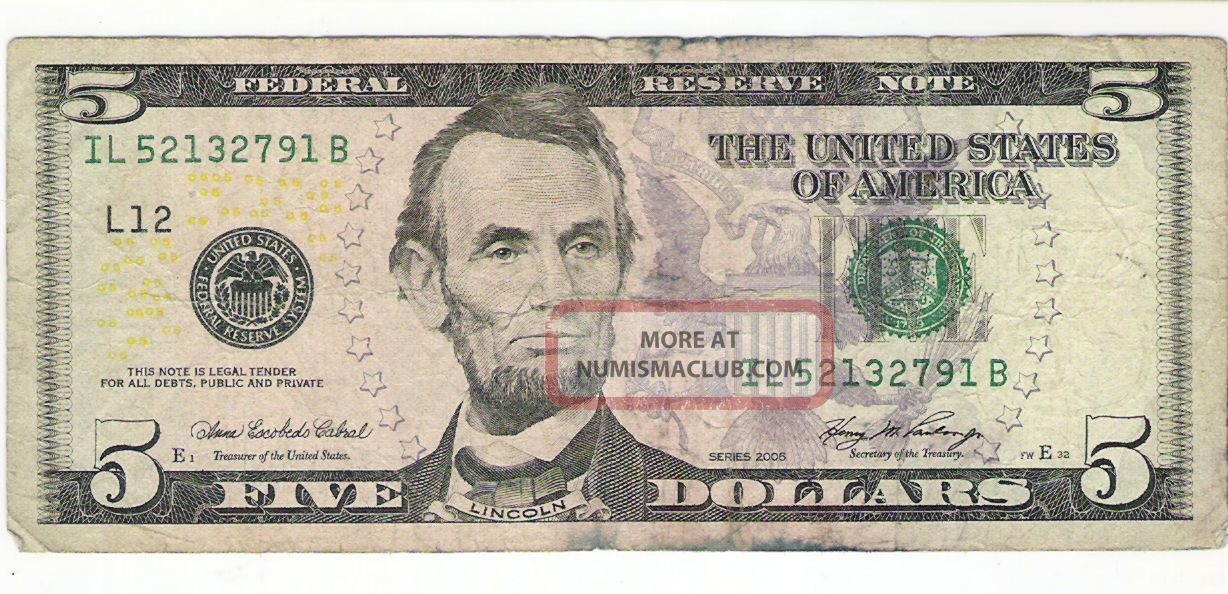 $5 Federal Reserve Note