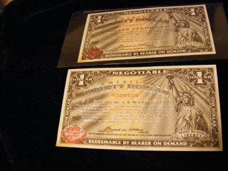 Norfed 2 American Liberty Currency 2006 $1 (2 Consec. ) Silver Certificates photo