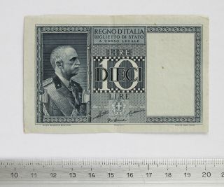 Banknote 10 Lire,  Year 1935 photo