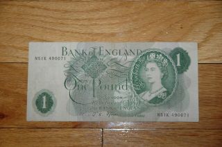 1966 England $1 Note photo
