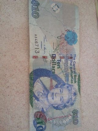 Bahamas Paper Money $10.  00 photo