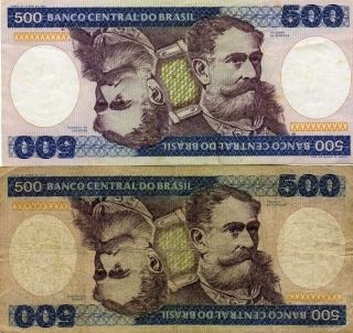 2 Quinthentos 500 Cruzeiros Banco Central Do Brasil Currency photo