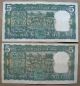 {released On 24/09/1970} S.  Jagannathan {incorrect Urdu} 5 Rupee 4 Deer 2 Pc Note Asia photo 3