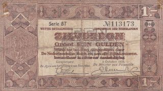 Netherlands: 1 Gulden,  1 - 10 - 1938 Silverbon Issue,  P - 61 photo