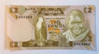 Bank Of Zambia 2 Kwacha Unc Banknote photo