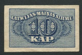 Latvia Latvija 10 Kapeikas 1920,  Pick: 10,  Au (1) photo