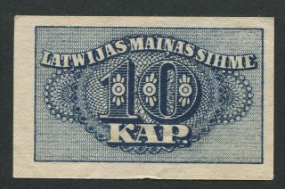 Latvia Latvija 10 Kapeikas 1920,  Pick: 10,  Aunc (4) photo