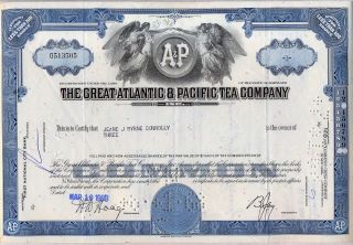 The Great Atlantic & Pacific Tea Company Stock Certificate photo