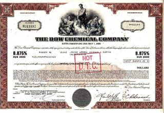 Dow Chemical Company 1977 Stock Bond Certificate photo